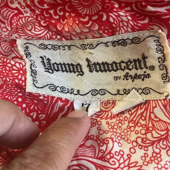 VINTAGE 70’s YOUNG INNOCENT By Arpeja maxi dress size 7 - Picture 11 of 11